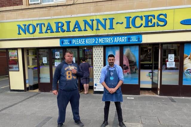 Big Ryan Smith with Luca Vettese from Notarianni Ices