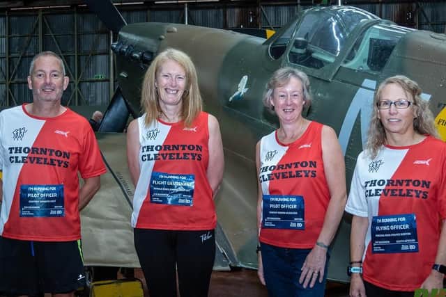Graham Saunders, Lynn Shaw, Louise Morrall and Dawn Saunders will run the spitfire 10k virtually before September 15, to commemorate the 80th anniversary of the Battle of Britain. Photo: RunPhotoRun