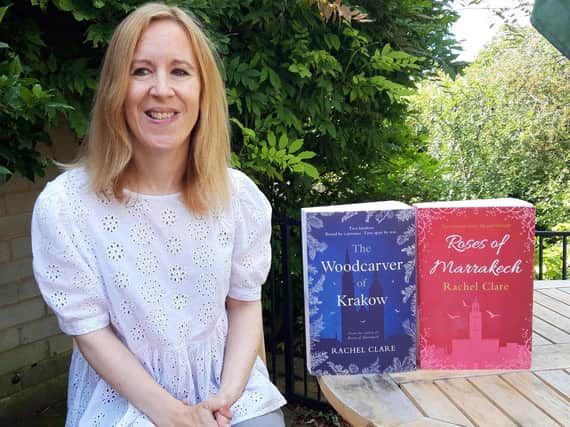 Rachel Evans, pen-name Rachel Clare, pictured with her two novels