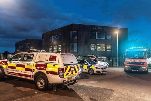 Three people have been arrested following a fire at Devonshire Primary Academy in  Devonshire Road, Blackpool at 6.45pm last night (September 1). Pic credit: Marcin Jamorski