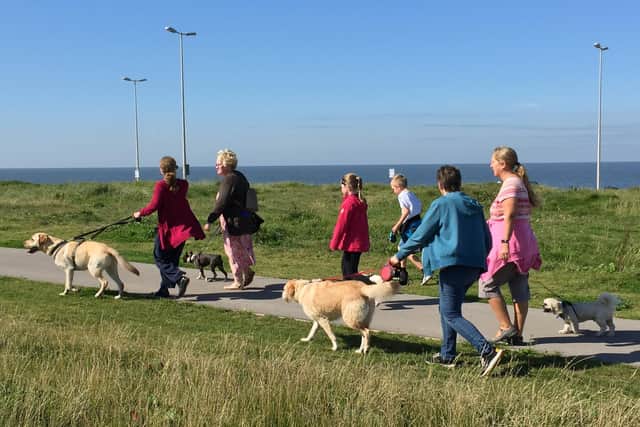 Raising money for Dog's Trust was a walk in the park for 'Anchorshound Park' dog walkers and their pet pooches in Anchorsholme.