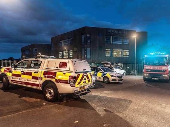Three boys aged 13, 14 and 15, from Blackpool and a 12-year-old boy from Thornton-Cleveleys have been arrested following the fire at Devonshire Primary Academy yesterday evening (September 1). Pic: Marcin Jamorski