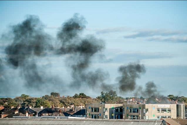 The fire involved play equipment on the roof balcony and is believed to have been started deliberately. An arson investigation is expected to take place this morning (September 2). Pic: Marcin Jamorski