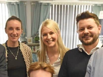 GPs Sarah Hopkins, Victoria Simpson and Luke Holmes, pictured in May 2019 (Picture: Daniel Martino for JPIMedia)