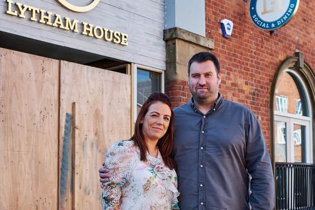 Ross Robinson and Katie Baillie who are transforming the former Portofino site into bar and restaurant Lytham House