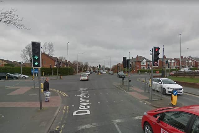 A pedestrian was crossing Talbot Road at the junction with Devonshire Road when he was hit by a Ford C-Max. (Credit: Google)