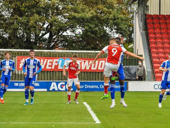 Ched Evans finds the net for Fleetwood Town Picture: Stephen Buckley/PRiME Media Images