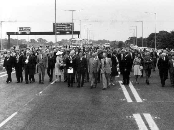 The opening of the M55 at Broughton