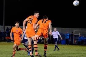 Sam Stubbs in action for AFC Fylde in January 2018 Picture: STEVE MCLELLAN