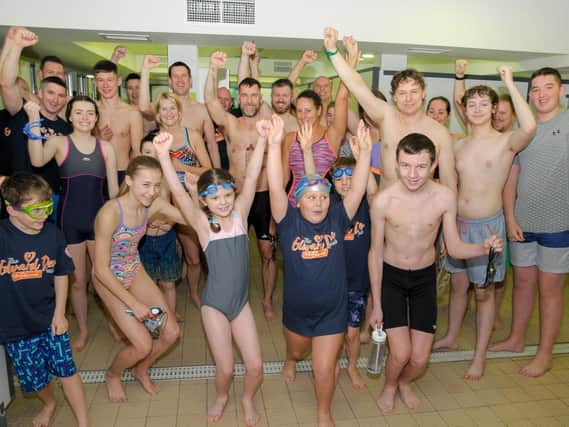 Some of the participants who raised £14,000 for charity at this year's Lytham St Annes Lions Swimarathon in January