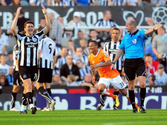 DJ Campbell seals Blackpool's win at Newcastle a decade ago, though Joey Barton was not impressed