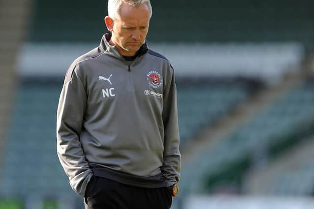 A disappointed head coach Neil Critchley