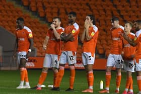 Blackpool line up for Tuesday's penalty shootout - the only way the Seasiders have managed to score in this season's two games so far