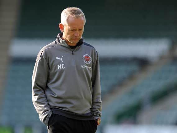 Neil Critchley can't hide his disappointment after the defeat at Plymouth