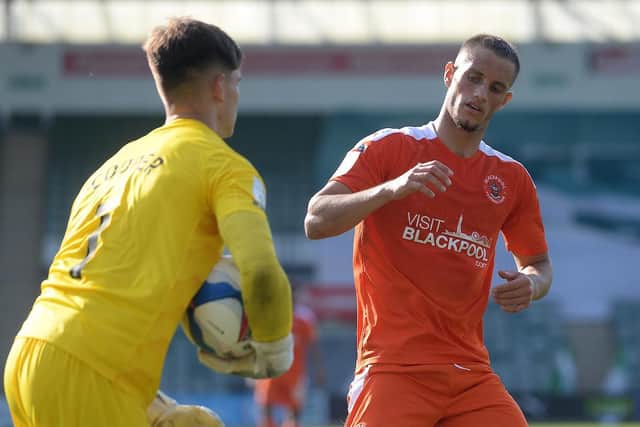 Blackpool were thwarted by Plymouth keeper Michael Cooper on a number of occasions
