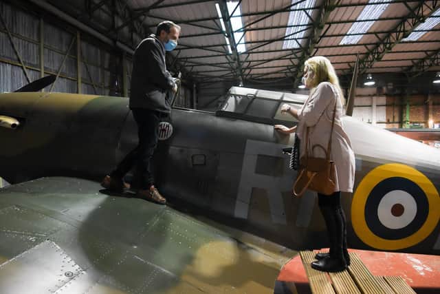Visitors to Hangar 42 got up close and personal with the 1942 vintage aircraft and got to speak to pilot Dave Harvey