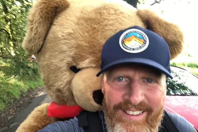 56-year-old Paul Howlett from Carleton is set to raise money for Blackpool Carers Centre in November, by completing the National Three Peaks Challenge with a two stone teddy on his back.