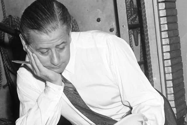 Famous band leader Geraldo preparing the music programme for a broadcast from the BBC studio at Blackpool in 1949