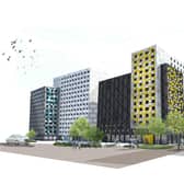 An artists impression of the Salford Quays scheme which Blackpool-based Create Construction is involved in