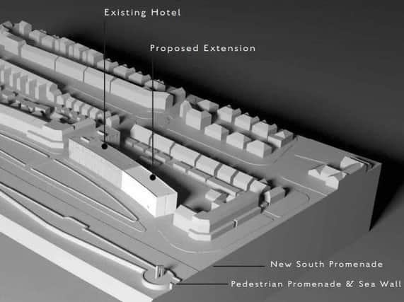 The plans for the extension at the Hampton by Hilton Hotel