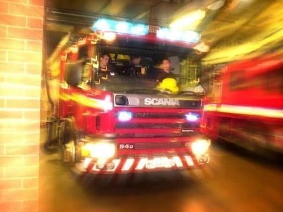 Firefighters in Blackpool were able to help a man to an ambulance after he became ill in his flat