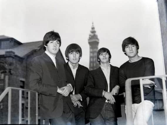 The very famous Fab Four at Blackpool in 1964, two years after a gig in Fleetwood, when they were still unknowns.