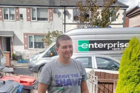 Samantha Wilkinson after she braved the shave