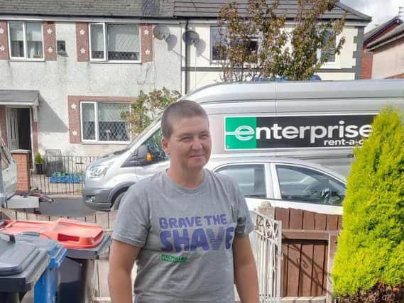 Samantha Wilkinson after she braved the shave