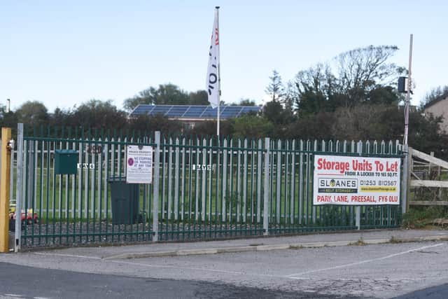 A CCTV camera, (far right) mounted to a pole without the correct planning permission in place, is now "under investigation," a Wyre Council spokesman said.  Photo: Daniel Martino - JPI Media