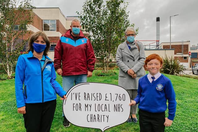 Nine year-old Dalton Gearing from Cleveleys raised £1760 for Blackpool Victoria Hospital's charity Blue Skies Hospitals Fund during lockdown. Photo: Blue Skies Hospitals Fund