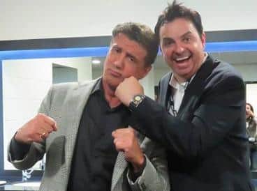Sandro Monetti has met and interviewed Sylvester Stallone many times. He was invited to host and present a live interview event in front of thousands of fans at the Manchester Arena