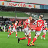 Harvey Saunders' goal, set up by Barrie McKay (right), wasn't enough to save a point for Fleetwood