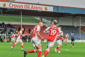 Harvey Saunders' goal, set up by Barrie McKay (right), wasn't enough to save a point for Fleetwood