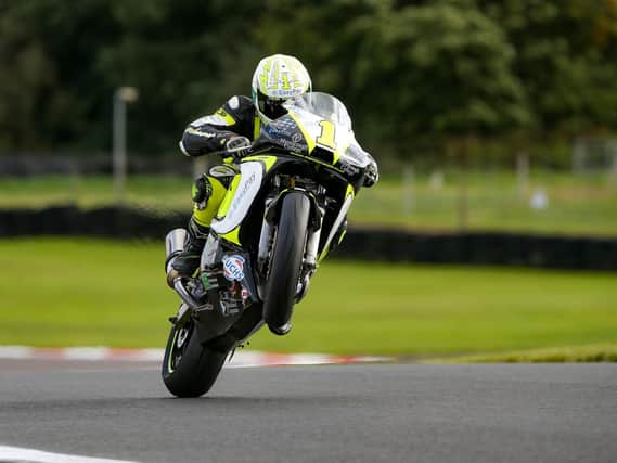 Ryan Garside in wheelie action at Oulton Park Picture: COLIN PORT IMAGES