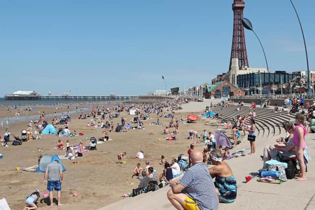 Blackpool's beach during the lockdown lull over the summer