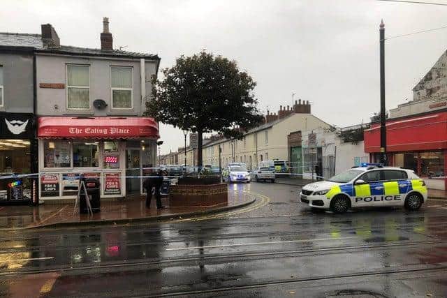A man was rushed to hospital following an altercation outside the Eating Plaice chippy.
