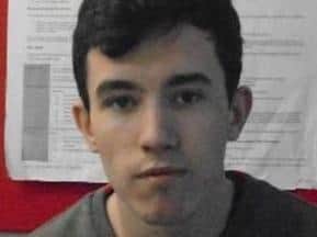 Ryan Abram (pictured) has been described as white, 5ft 11in tall, of slim build with brown hair and brown eyes. (Credit: Lancashire Police)