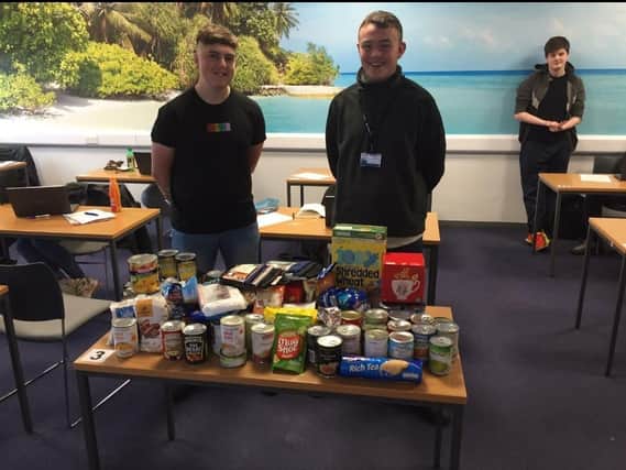 Blackpool and Fylde College public services students collected food and clothing for Streetlife