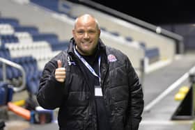 Jim Bentley gives AFC Fylde's first league win of the season his seal of approval
Picture: STEVE MCLELLAN