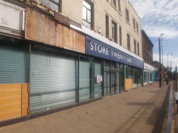 The former Store Twenty One premises on Lord Street, Fleetwood