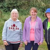 From left to right: Helen Blade, from Thornton., Julie Doughty, from Poulton, and coach Lynne Toon, 56, from Pilling