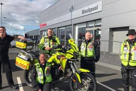 Pictured are left to right: Simon Carter (North West Honda Super Centre) and Volunteer Riders Colette Falloon (kneeling), Scott Etheridge, Andy McKenzie and Chris ‘Red’ Rider.