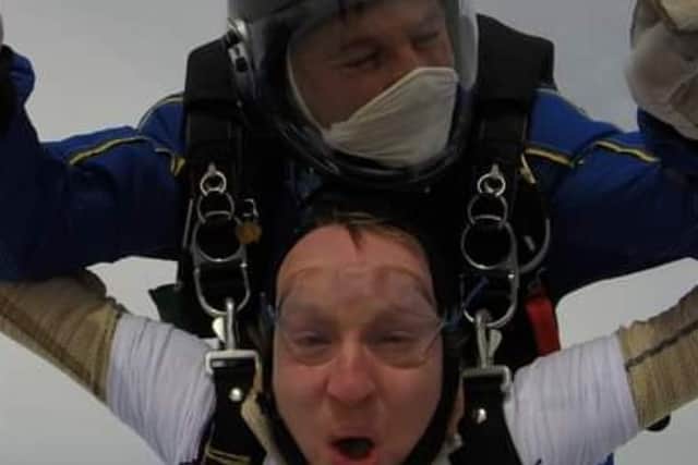 Adam Colgan, of Cleveleys, decided to step out of his comfort zone to skydive for Rosemere Cancer Foundation,