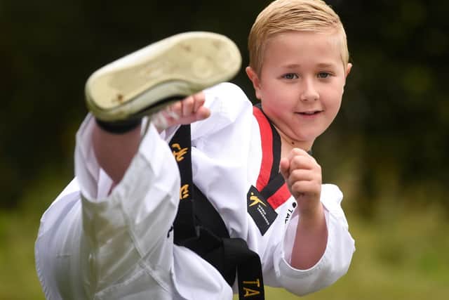 Seven-year-old Cameron Boffey from Thornton has achieved his junior black belt (poom) in Taekwondo after attending Northern Taekwondo Club for four years.
