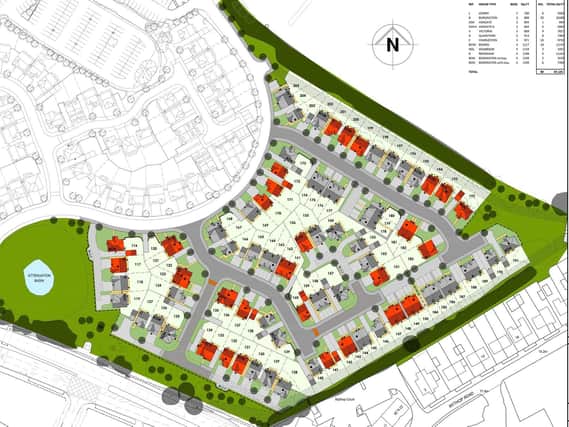 The layout of the proposed new homes