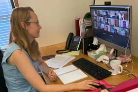 Labour MP for Lancaster and Fleetwood, Cat Smith, taking part in a party conference call in September 2020 (Picture: Cat Smith MP/Twitter)