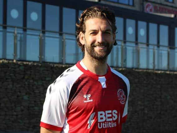 Charlie Mulgrew has signed for Fleetwood Town on a season-long loan deal. Credit: FTFC.