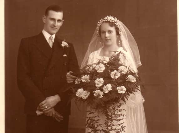 Jim and Edna on their wedding day