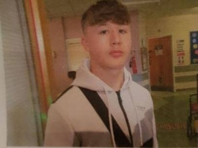 Missing teenage McCauley Ellis, 15, was last seen in the Shard Bridge area in Over Wyre at around 8pm on Friday (October 16). Pic: Lancashire Police