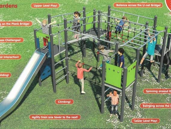 Artist's impression of new play equipment at Jubilee Gardens in Cleveleys